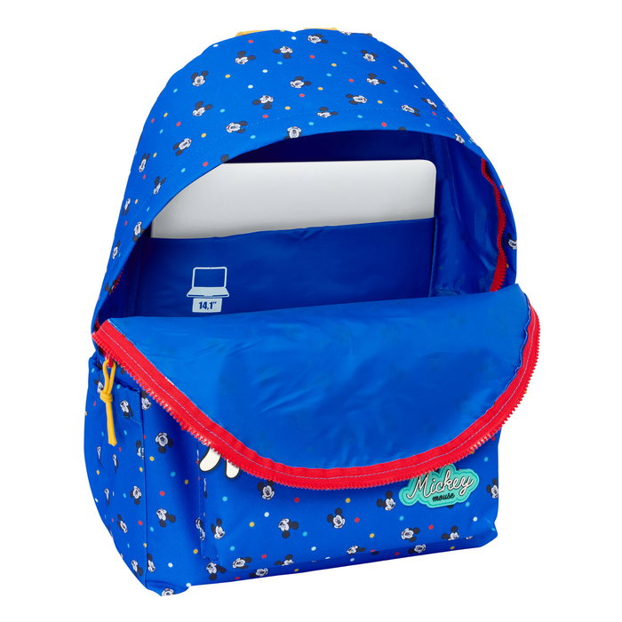 Mochila Escolar Mickey Mouse Clubhouse Good day Azul 31 x 43 x 13 cm