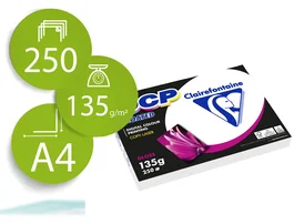 Clairefontaine Papel Fotocopiadora Color DCP Coated Glossy Din A4 135 Gramos Paquete 250 Hojas Acabado Brillo