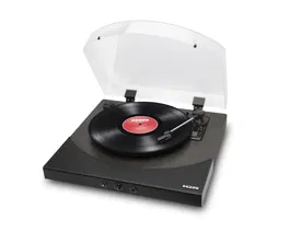 ION Premier LP Tocadiscos Todo en Uno Negro con Altavoces Bluetooth y Conversión USB