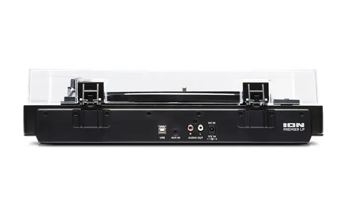 ION Premier LP Tocadiscos Todo en Uno Negro con Altavoces Bluetooth y Conversión USB