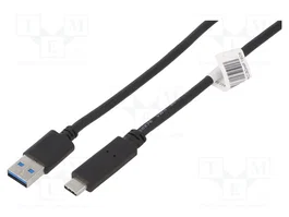 QOLTEC Cable USB 3.0 de USB A a USB C, 1,8m