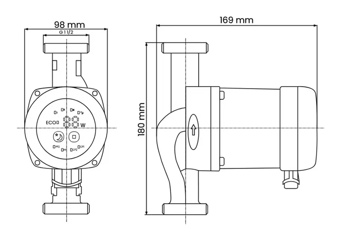 IBO BETA 2 Bomba de recirculación de bronce 230VAC