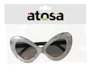 Gafas de sol Diva plateada brillante