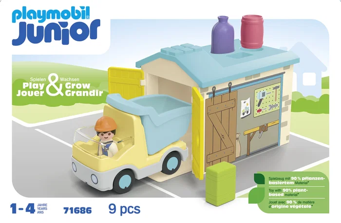 PLAYMOBIL Junior 71686 Camión con Garaje de Clasificación