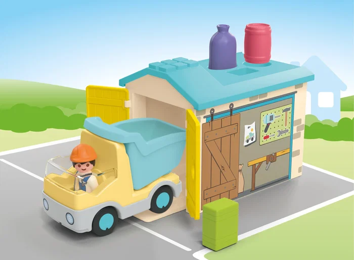 PLAYMOBIL Junior 71686 Camión con Garaje de Clasificación