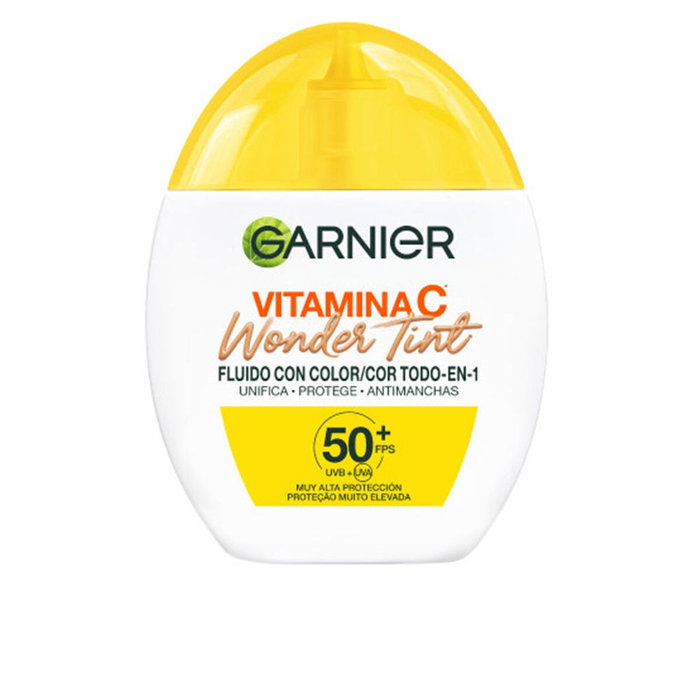Garnier VITAMINA C WONDER TINT Fluido con color SPF50+ Tono Medio 40 ml Garnier VITAMINA C WONDER TINT Fluido con color SPF50+ Tono Medio 40 ml