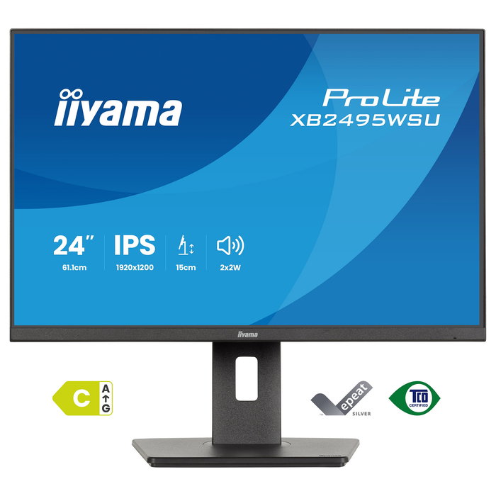 iiyama ProLite XB2495WSU-B1 Monitor IPS 24.1" Full HD 16:10 100 Hz USB 3.2 Altavoces VESA Negro