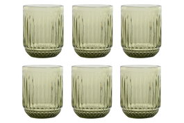 Vaso Basicos DKD Home Decor Verde 7.5 x 9.5 x 7.5 cm Set de 6