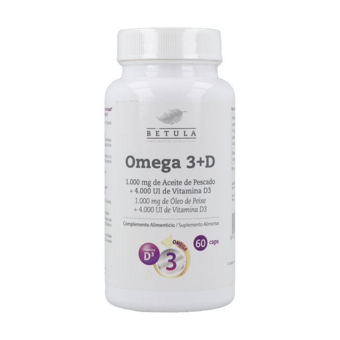 Betula Omega 3+D 60 cápsulas - Complemento alimenticio con vitamina D y ácidos grasos omega 3 Betula Omega 3+D 60 cápsulas - Complemento alimenticio con vitamina D y ácidos grasos omega 3