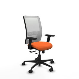 PIQUERAS Y CRESPO Silla de oficina Zulema Naranja y Blanco