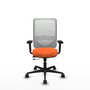 PIQUERAS Y CRESPO Silla de oficina Zulema Naranja y Blanco
