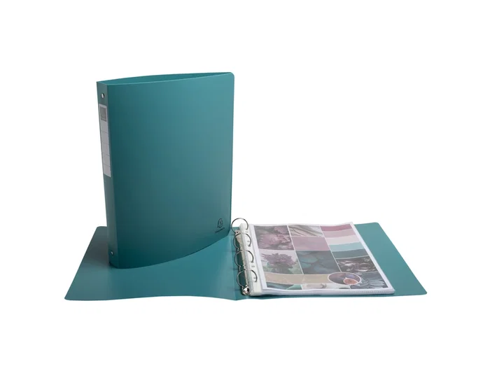 Exacompta Carpeta de 4 Anillas 30 mm Din A4+ Polipropileno Reciclado Colores Surtidos