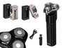Argon Afeitadora Eléctrica con 3 Cabezales, Recargable USB Tipo C, Negra, 16 x 5.7 x 6.2 cm (Set de 12)