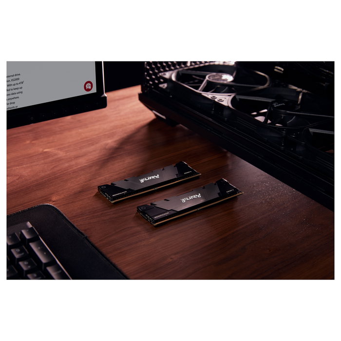 Kingston FURY Renegade 32GB (2x16GB) DDR4 3600MHz CL16 DIMM Kit - Perfil Intel XMP 2.0, Disipador Térmico Negro Kingston FURY Renegade 32GB (2x16GB) DDR4 3600MHz CL16 DIMM Kit - Perfil Intel XMP 2.0, Disipador Térmico Negro