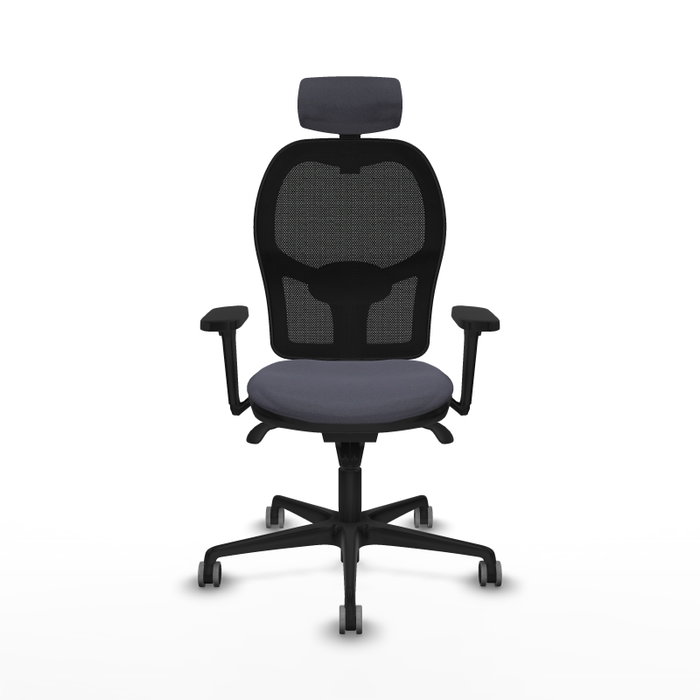 PIQUERAS Y CRESPO Silla de oficina Jorquera con mecanismo Sincro, Gris oscuro y Negro PIQUERAS Y CRESPO Silla de oficina Jorquera con mecanismo Sincro, Gris oscuro y Negro