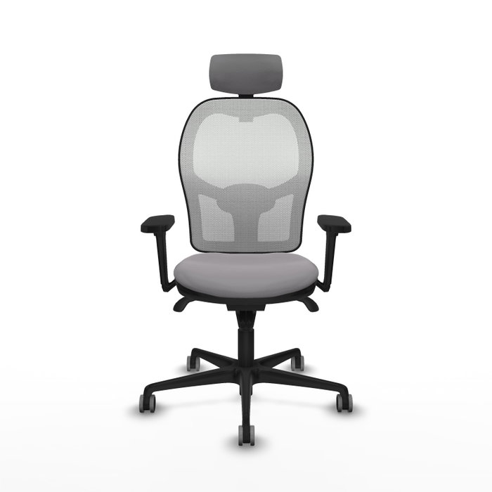 PIQUERAS Y CRESPO Silla de oficina Jorquera con mecanismo Sincro, Gris y Blanco PIQUERAS Y CRESPO Silla de oficina Jorquera con mecanismo Sincro, Gris y Blanco