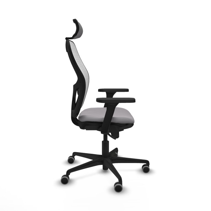 PIQUERAS Y CRESPO Silla de oficina Jorquera con mecanismo Sincro, Gris y Blanco PIQUERAS Y CRESPO Silla de oficina Jorquera con mecanismo Sincro, Gris y Blanco