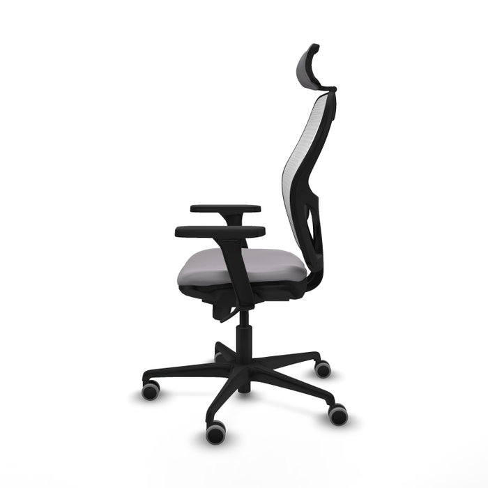 PIQUERAS Y CRESPO Silla de oficina Jorquera con mecanismo Sincro, Gris y Blanco PIQUERAS Y CRESPO Silla de oficina Jorquera con mecanismo Sincro, Gris y Blanco