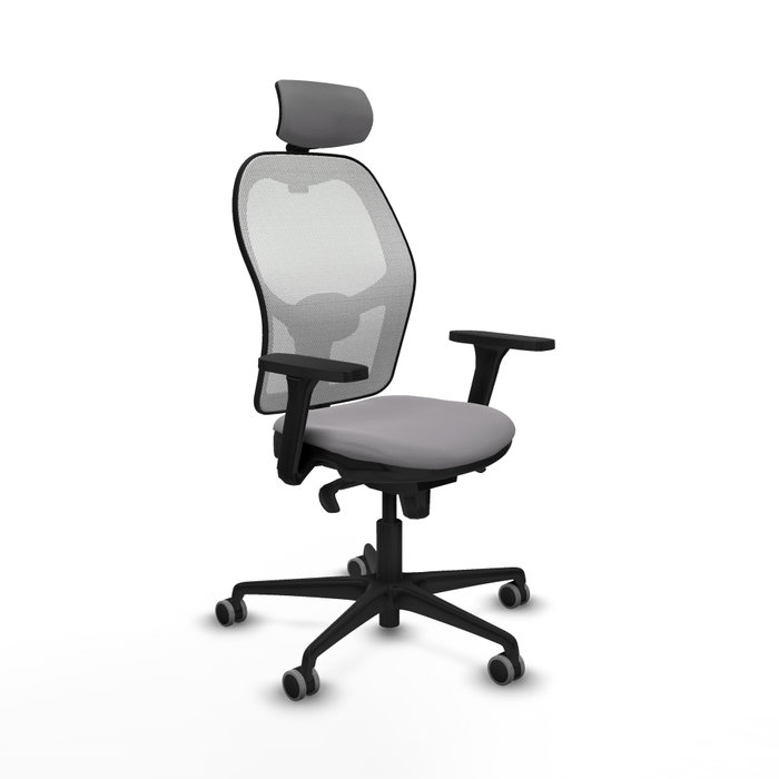 PIQUERAS Y CRESPO Silla de oficina Jorquera con mecanismo Sincro, Gris y Blanco PIQUERAS Y CRESPO Silla de oficina Jorquera con mecanismo Sincro, Gris y Blanco