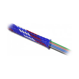 DeLOCK Funda trenzada estirable 2 m x 6 mm azul-rojo-blanco