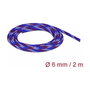 DeLOCK Funda trenzada estirable 2 m x 6 mm azul-rojo-blanco