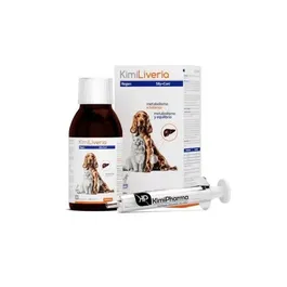 Kimipharma Suspension 100 mL KimiLiveria Alimento Complementario para Perros y Gatos con Antioxidantes para la Función Hepática