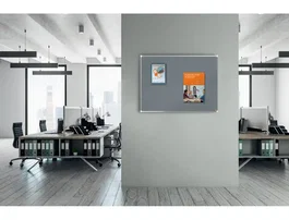 Nobo Premium Ecolabel Tablero de anuncios de fieltro gris 1200x900 mm marco de aluminio