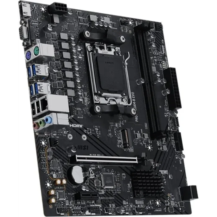 MSI PRO A620AM-G EVO WiFi, Placa Base AMD A620, Socket AM5, 2xDDR5 hasta 128GB, WiFi 6E, Bluetooth 5.3, LAN 2.5G, DisplayPort/HDMI, mATX, Ref: 911-7E96-001