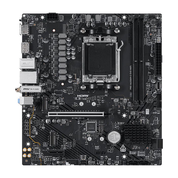 MSI PRO A620M-G EVO WIFI AMD AM5 DDR5 Micro ATX MSI PRO A620M-G EVO WIFI AMD AM5 DDR5 Micro ATX