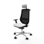 PIQUERAS Y CRESPO Silla de oficina Mardos con mecanismo Sincro/Traslack Blanco y Negro