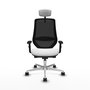 PIQUERAS Y CRESPO Silla de oficina Mardos con mecanismo Sincro/Traslack Blanco y Negro