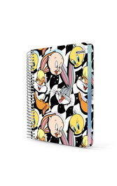 MOOVING Set de 12 Blocs Premium Tapa Dura Looney Tunes 17x21.5cm 96h 80g Cuad. 5x5