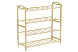 DKD Home Decor Zapatero Bambú Natural 4 Estantes 67 x 26 x 68 cm
