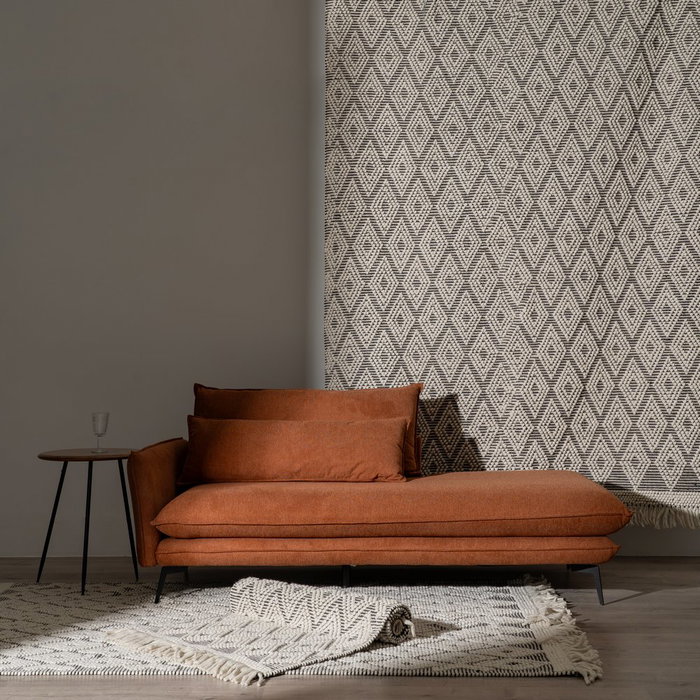 Alfombra Blanco-Negro Tejido Decoración 200 X 300 cm