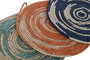 DKD Home Decor Salvamantel Tropical Multicolor 35 x 1 x 35 cm (6 Unidades) Fibra de Coco
