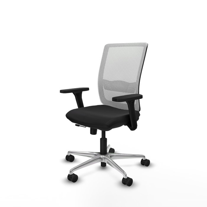 PIQUERAS Y CRESPO Silla de oficina Haches con mecanismo Sincro/Traslack, Blanco y Negro PIQUERAS Y CRESPO Silla de oficina Haches con mecanismo Sincro/Traslack, Blanco y Negro