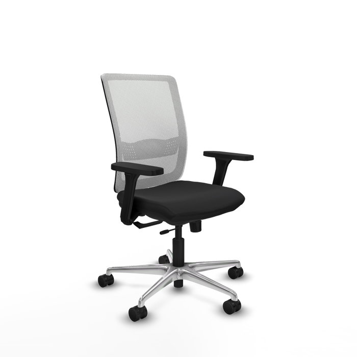 PIQUERAS Y CRESPO Silla de oficina Haches con mecanismo Sincro/Traslack, Blanco y Negro PIQUERAS Y CRESPO Silla de oficina Haches con mecanismo Sincro/Traslack, Blanco y Negro