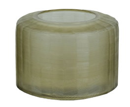 DKD Home Decor Jarrón de Cristal Glaseado 18x18x12 cm
