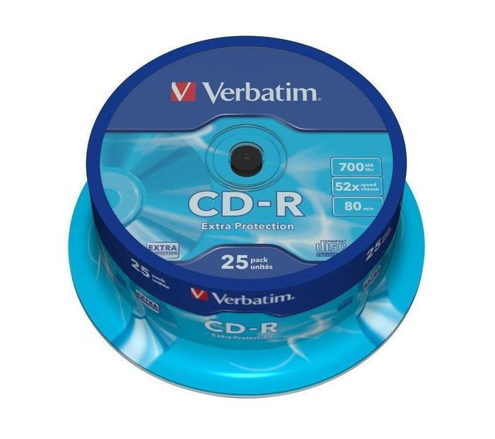 Verbatim CD-R 700MB 52x Extra Protection (25 unidades)