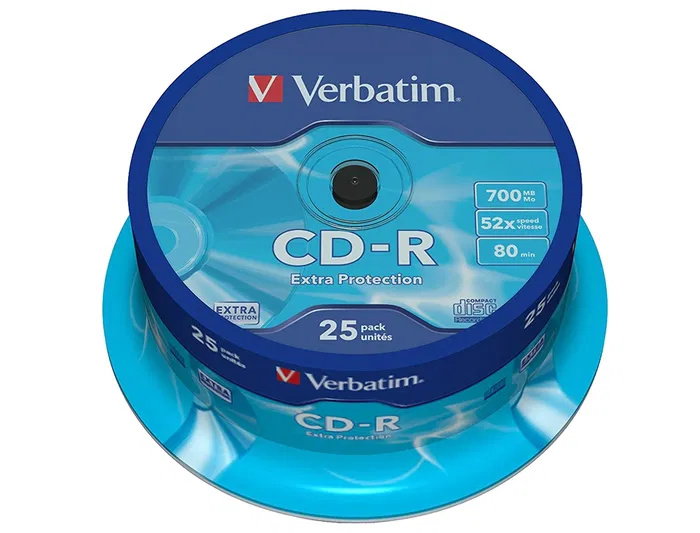 Verbatim Cd-r Capacidad 700mb Velocidad 52x 80 Min Tarrina de 25 Unidades