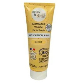 BORN TO BIO Exfoliante Facial para Piel Sensible 75 ml - Exfoliante Suave con Ingredientes Orgánicos Cosmos Organic