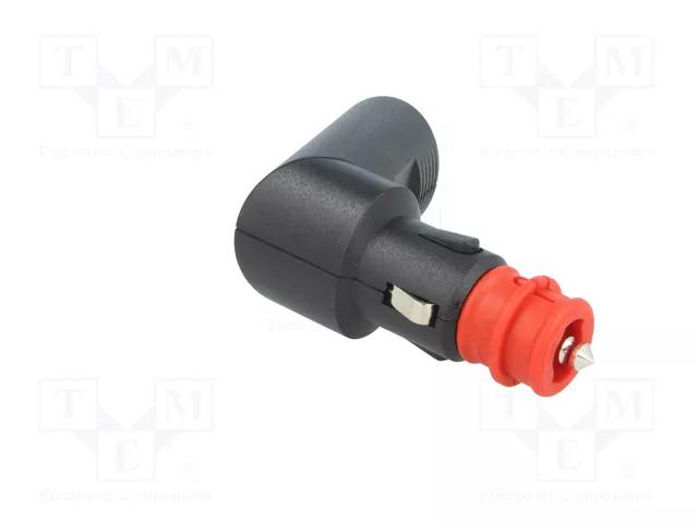 PRO CAR Enchufe de mechero de coche con borna de tornillo, 8A, Negro