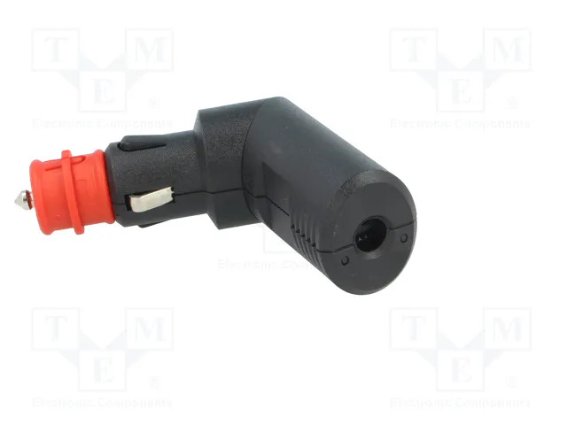 PRO CAR Enchufe de mechero de coche con borna de tornillo, 8A, Negro
