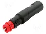 PRO CAR Enchufe de mechero de coche con borna de tornillo, 8A, Negro