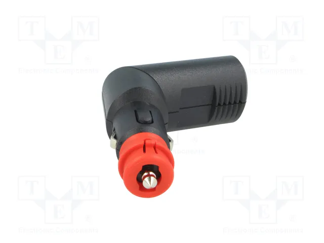 PRO CAR Enchufe de mechero de coche con borna de tornillo, 8A, Negro