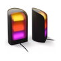 Philips Hue Play Lámpara de Mesa Inteligente Bluetooth/Zigbee Negro 2 Unidades - Compatible con Alexa, Google Assistant, HomeKit - Luz Color y Blanca - IP20