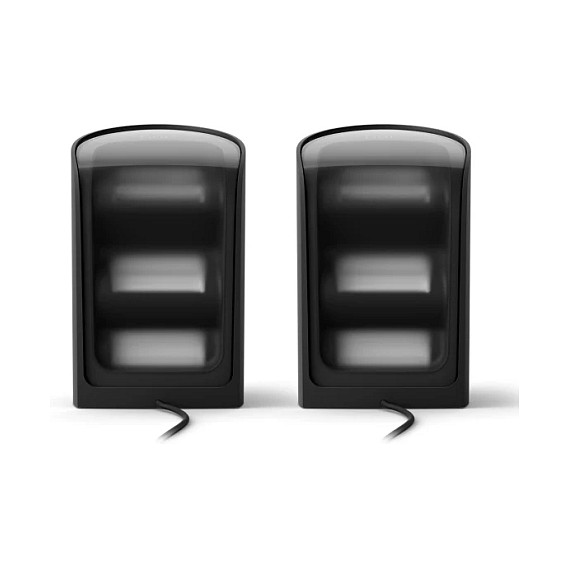 Philips Hue Play Lámpara de Mesa Inteligente Bluetooth/Zigbee Negro 2 Unidades - Compatible con Alexa, Google Assistant, HomeKit - Luz Color y Blanca - IP20
