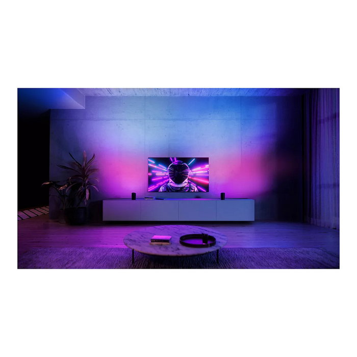 Philips Hue Play Lámpara de Mesa Inteligente Bluetooth/Zigbee Negro 2 Unidades - Compatible con Alexa, Google Assistant, HomeKit - Luz Color y Blanca - IP20