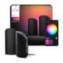 Philips Hue Play Lámpara de Mesa Inteligente Bluetooth/Zigbee Negro 2 Unidades - Compatible con Alexa, Google Assistant, HomeKit - Luz Color y Blanca - IP20