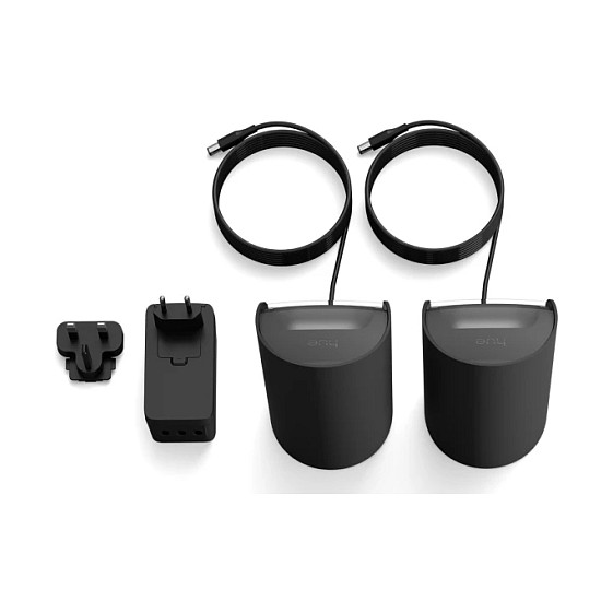 Philips Hue Play Lámpara de Mesa Inteligente Bluetooth/Zigbee Negro 2 Unidades - Compatible con Alexa, Google Assistant, HomeKit - Luz Color y Blanca - IP20